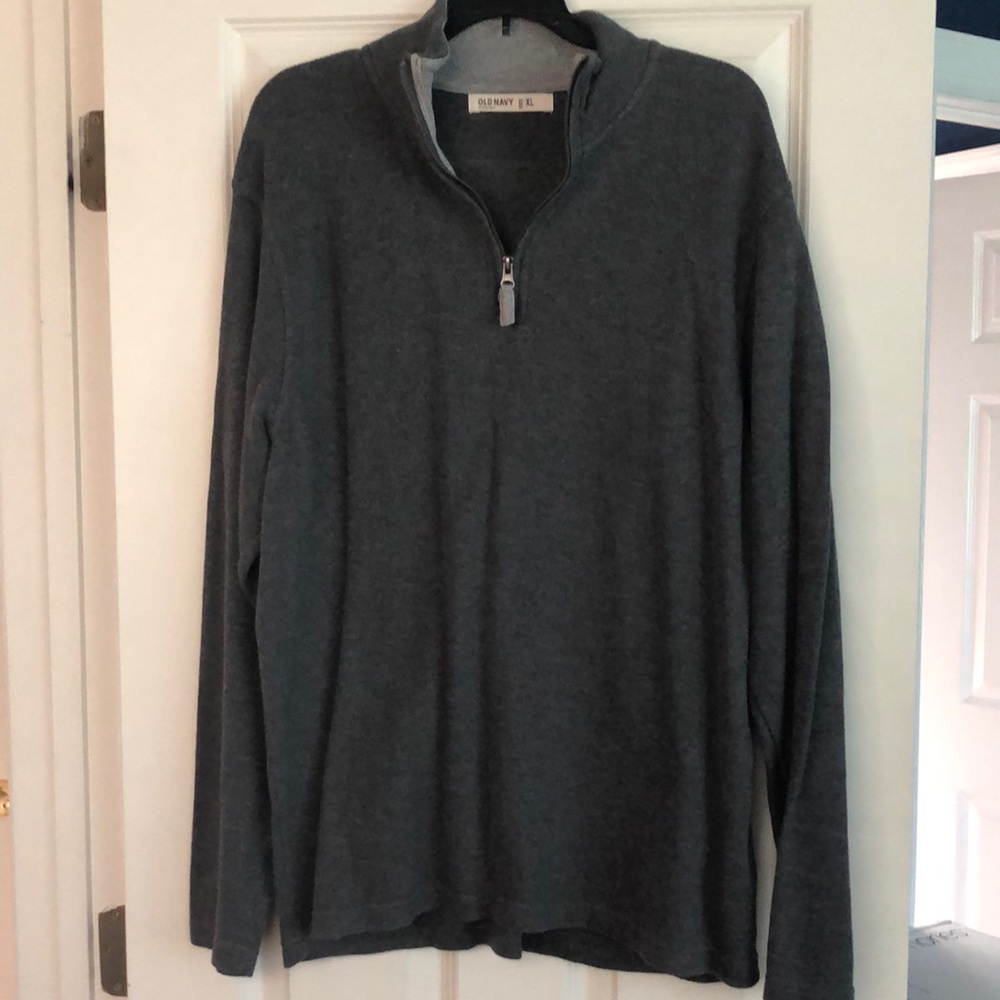 Men’s Grey Sweater quarter-zip XL